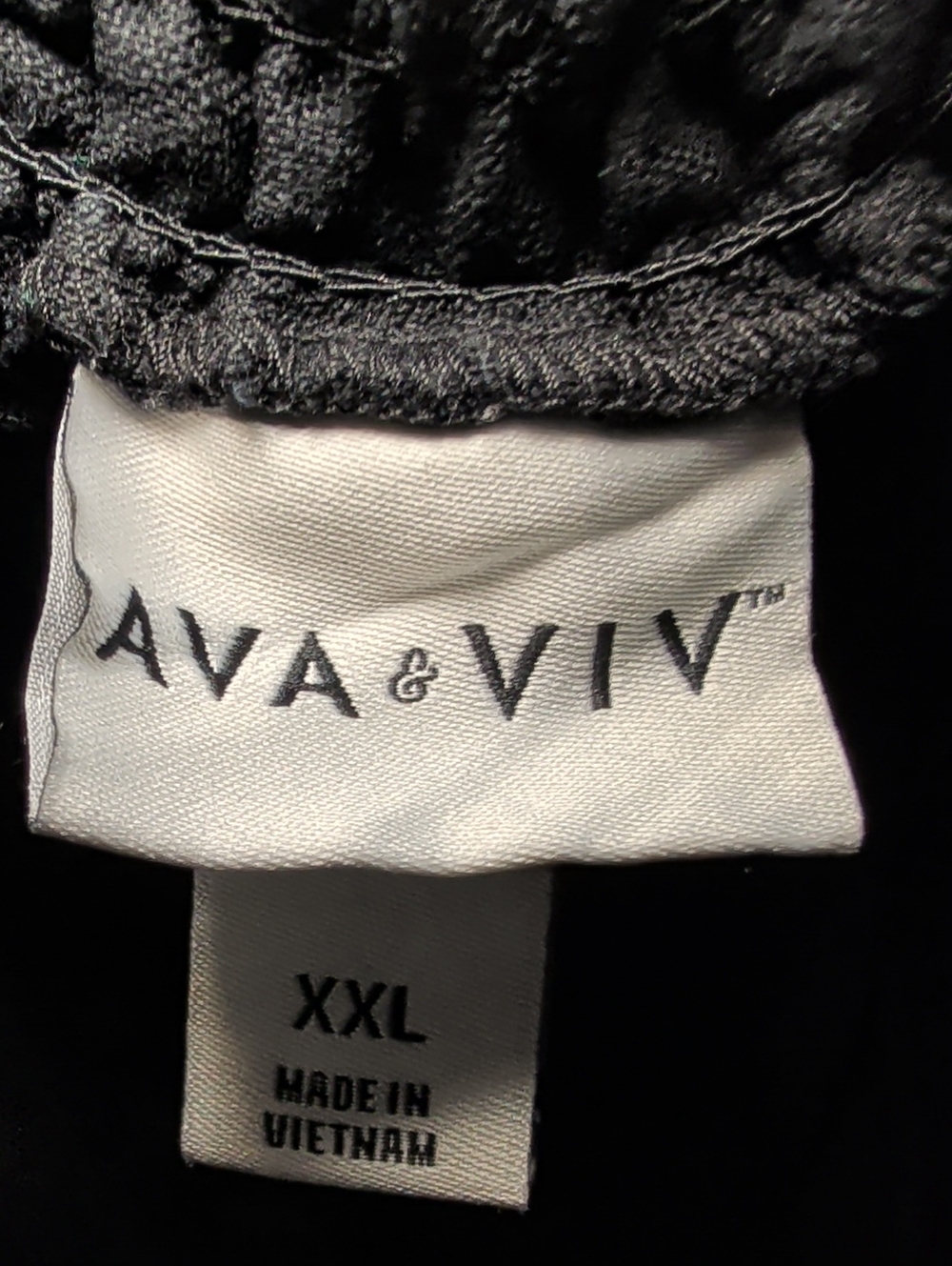 Ava & Viv Linen-Blend Shorts Black High Waist Boho Minimalist Women's Size XXL - Picture 2 of 5